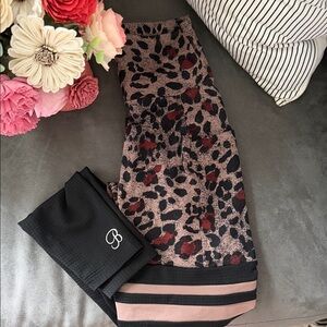 Leopard Print Women's Skirt with Black Accents